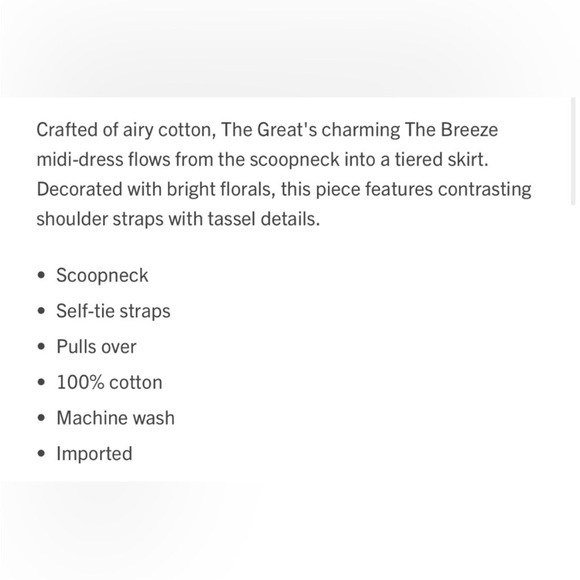 THE GREAT. The Breeze Floral Midi Dress with Pockets - Picture 4 of 13